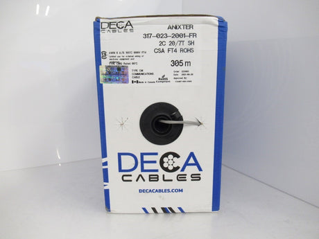 Deca Cables 317-023-2001-FR Cable Tinned Copper 20 AWG 600 V FT4, Box Of 305 M