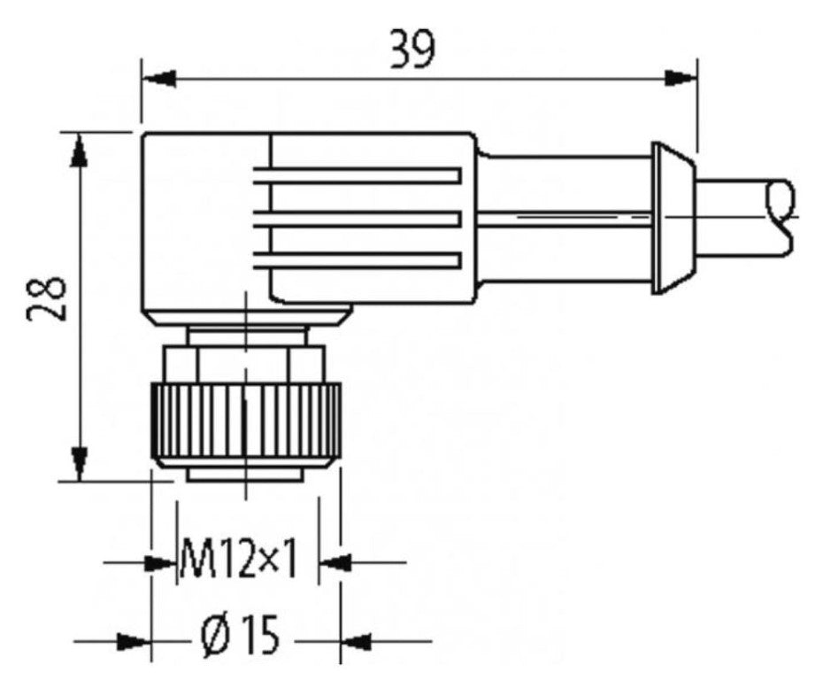 7000-12361-6350500 7000123616350500 Murrelektronik Female 90° M12, 5-Pole (New)