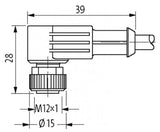 7000-12361-6350500 7000123616350500 Murrelektronik Female 90° M12, 5-Pole (New)