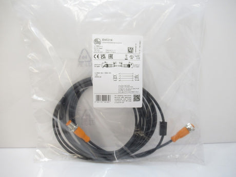 Ifm Electronic EVC014 Connection Cable Straight Female To Male, M12, 5m, AWG 22