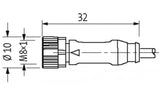 MurrElektronik 7000-08061-6111000 M8 Female 0° A-Cod. With Cable PVC 4-Pin 10M