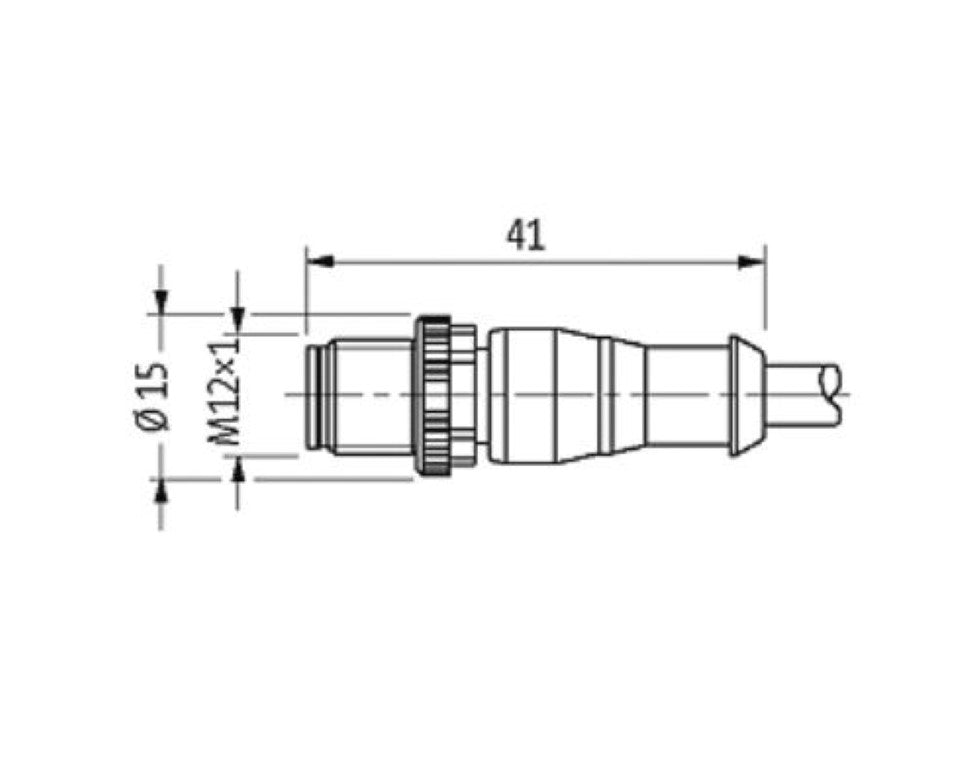 Murrelektronik 7000-40621-6110200 Cable M12 Male 0° /M8 Female 90°