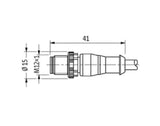 Murrelektronik 7000-40621-6110200 Cable M12 Male 0° /M8 Female 90°