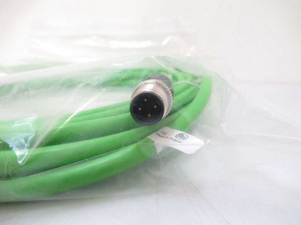 Efector Ifm E12491 Ethernet Cable D-Coded PUR M12 Straight 5 M New In Bag