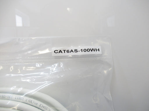 Molded Patch Cable CAT6AS-100WH CAT6A SFTP 10 GB 100 FT White