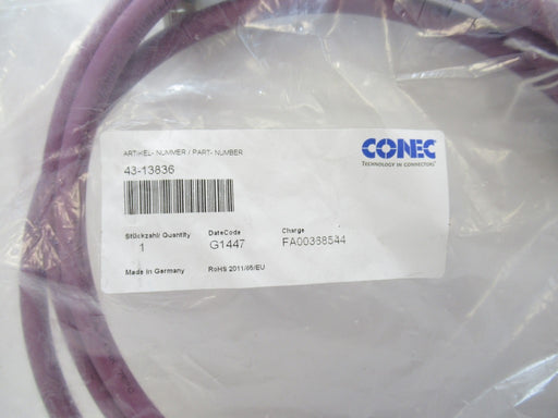 43-13836 4313836 Conec Cable G 1447 Assembly With Connector Male / Female