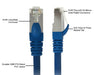 Molded Patch Cable CAT6AS-05BL 5 Ft RJ45 CAT6A SFTP 10 Gb