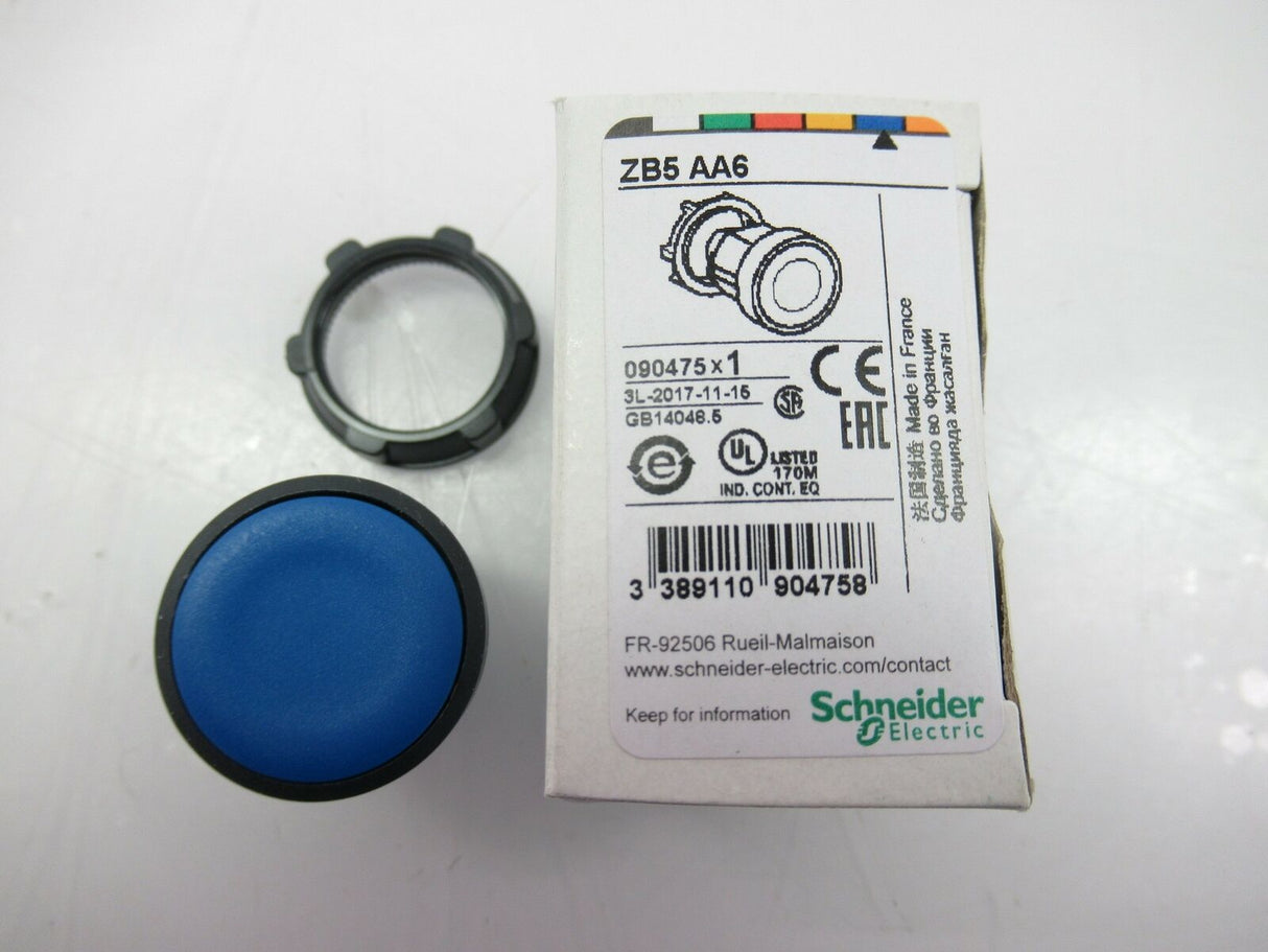 Schneider Electric ZB5AA6 Push Button Flush Operator Blue