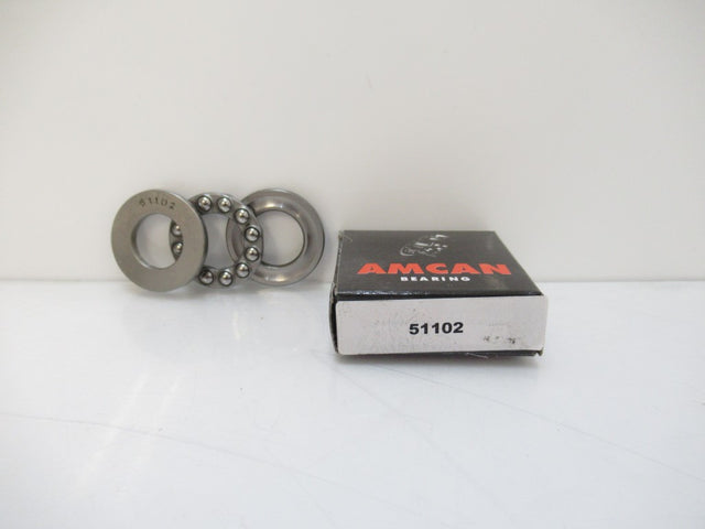 51102 Amcan, Thrust Bearing 15x28x9 Thrust Ball Bearings (New In Box)