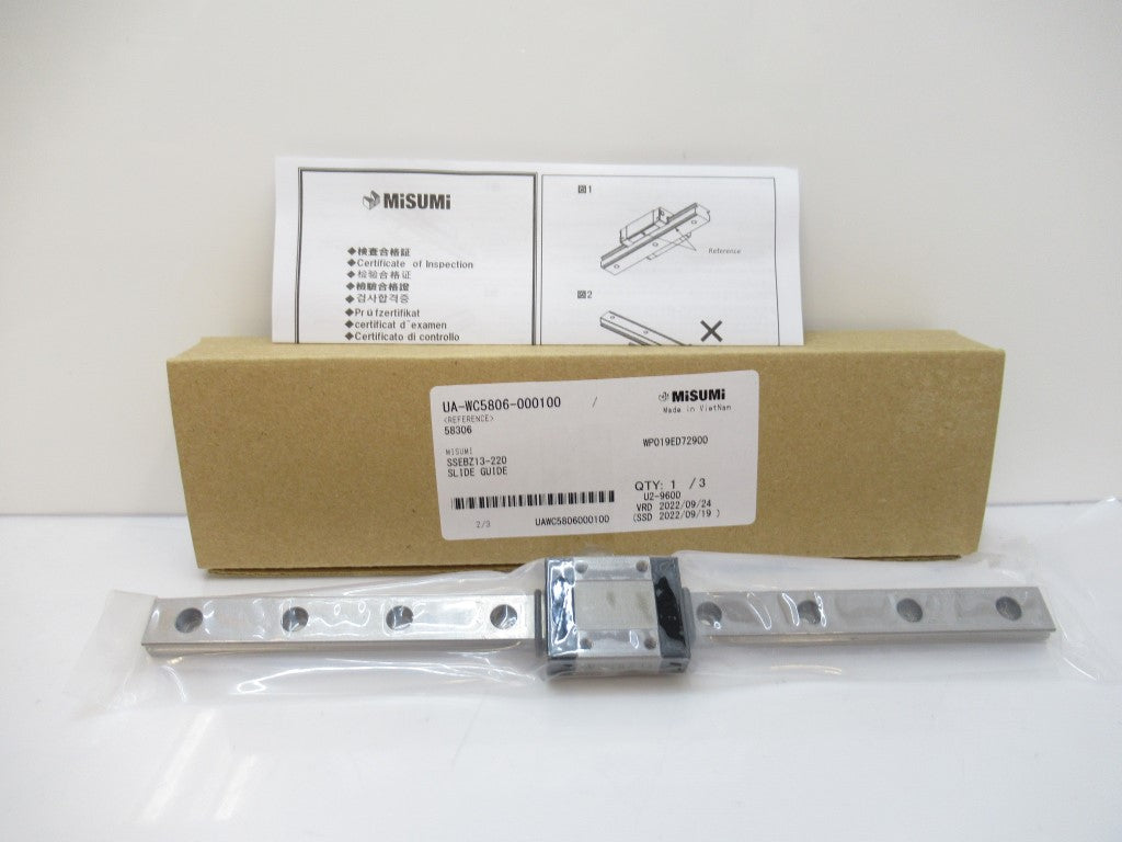 SSEBZ13-220 SSEBZ13220 Misumi Linear Guide Assembly - Miniature, New In Box