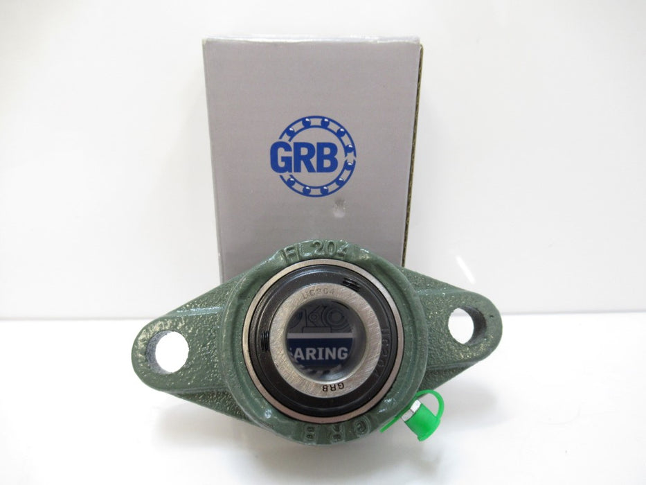 UCFL204 GRB Bearing Two-Bolt Holes Flange Unit, Shaft Dia 20mm