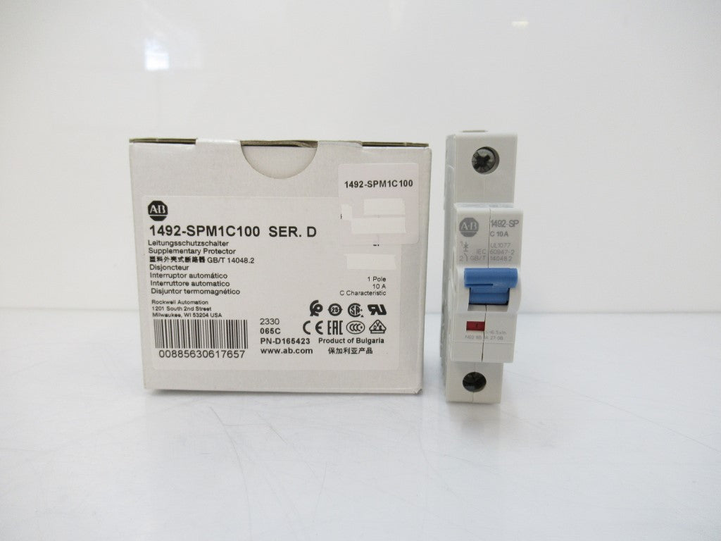 1492-SPM1C100 Allen Bradley 1489 Miniature Circuit Breaker 10A, 1