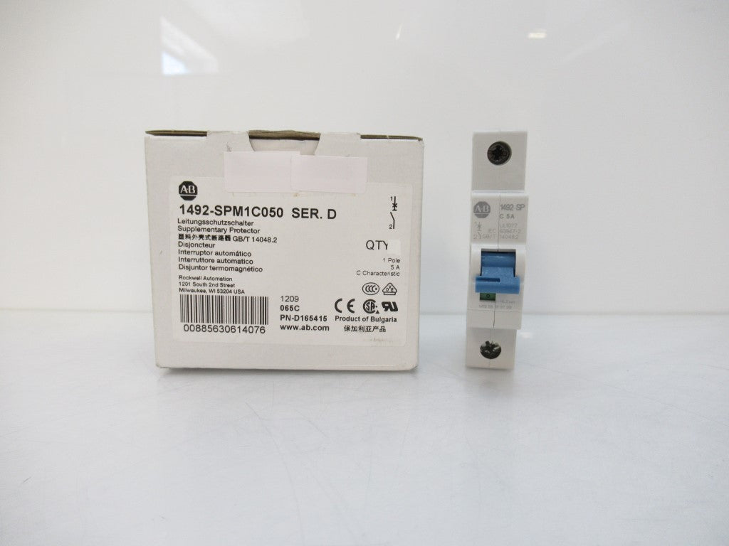 1492-SPM1C050 Allen Bradley Miniature Circuit Breaker 5A 1-Pole Ser.D