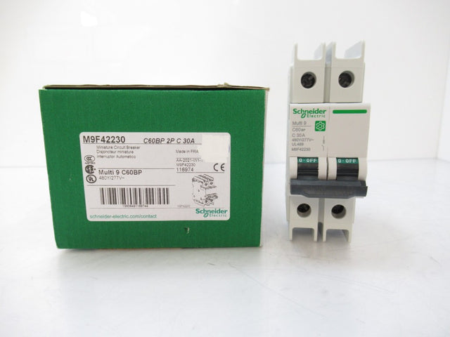 M9F42230 Schneider Electric Circuit-Breaker, 30 A, C Curve, 2-Pole, Sold By Unit