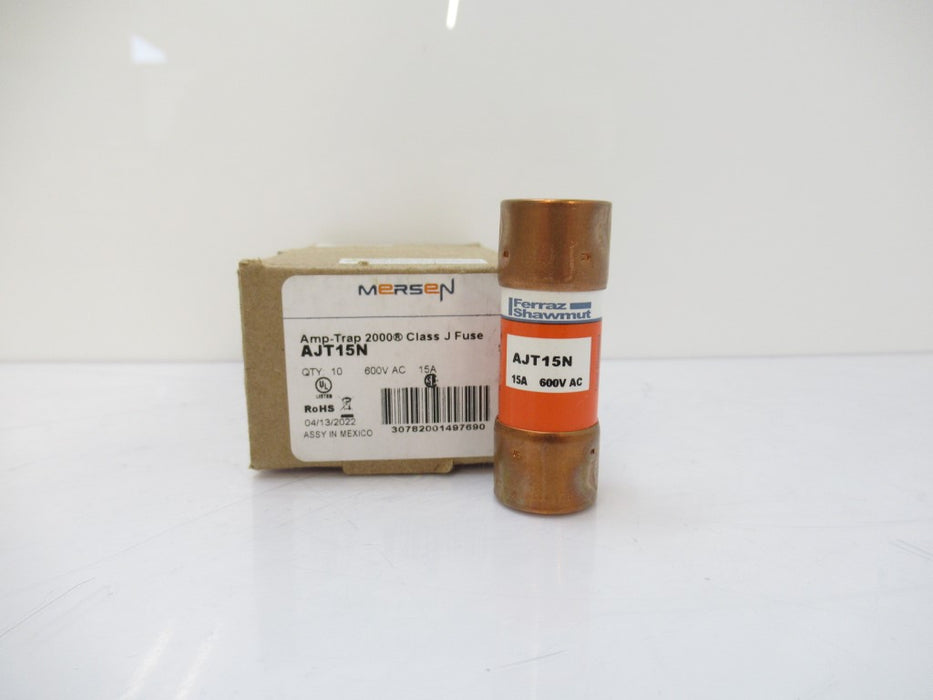 AJT15N Mersen Amp-Trap 2000 Fuse 600V AC, 15 A Class J, Sold Per Pack Of 10