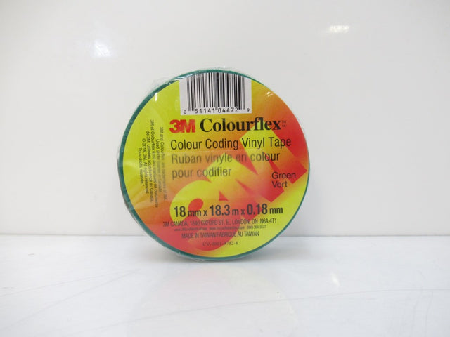 7000134442 3M Colourflex, Green Color Coded Vinyl Tape (New)