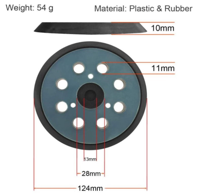 151281-08 15128108 5 Inch 8 Hole Hook And Loop Replacement Pad For DeWalt Sander