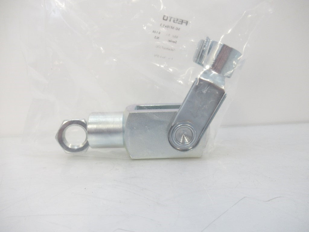 6146 M16x1.5 M16x15 Festo, Rod Clevis, Steel Galvanized, New In Bag