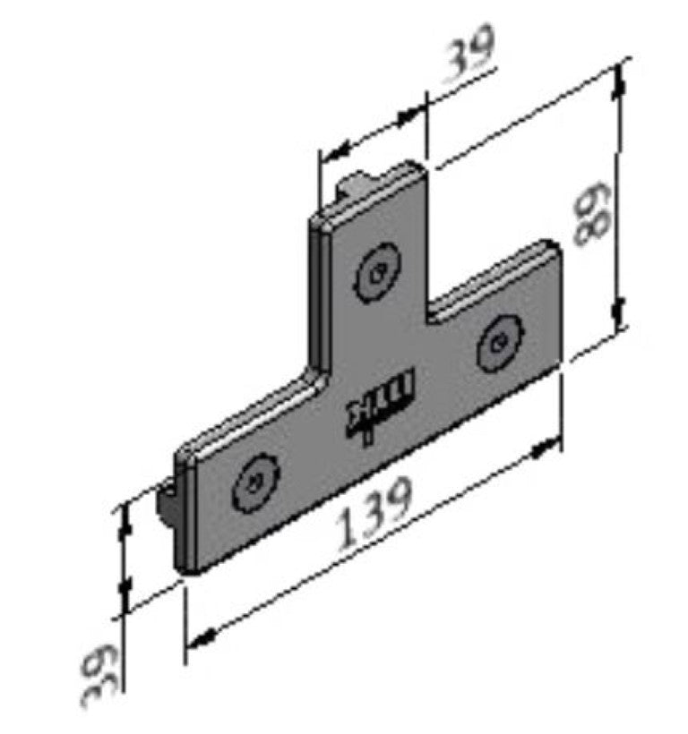 B50.45.0003 MK Extrusion T-Plate - Kit, Series 40 (Sold by lot of 3 Kits New)