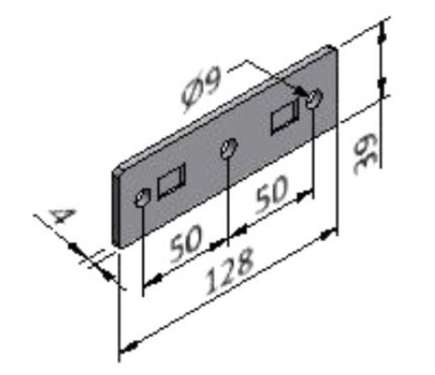 50.05.0047 MK Extrusion Straight Plate 07 (Sold By Lot Of 20 New)