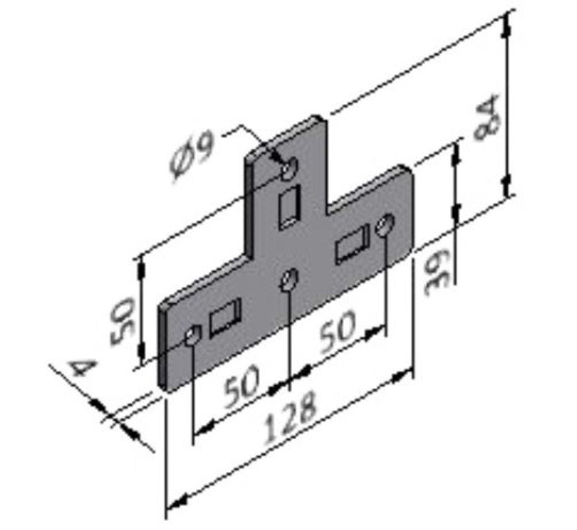 50.05.0046 MK Extrusion Profile Connector T-Plate 03 (Sold By Lot Of 26 pcs New)