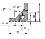 T82.40.0741 MK Extrusion Angle E25s, keyed - Kit (Sold by lot of 63 Kits New)