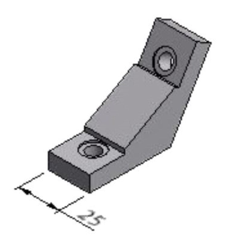 82.12.4001 MK Extrusion Profile Connector Angle N25 60°(Sold by lot of 46, New)