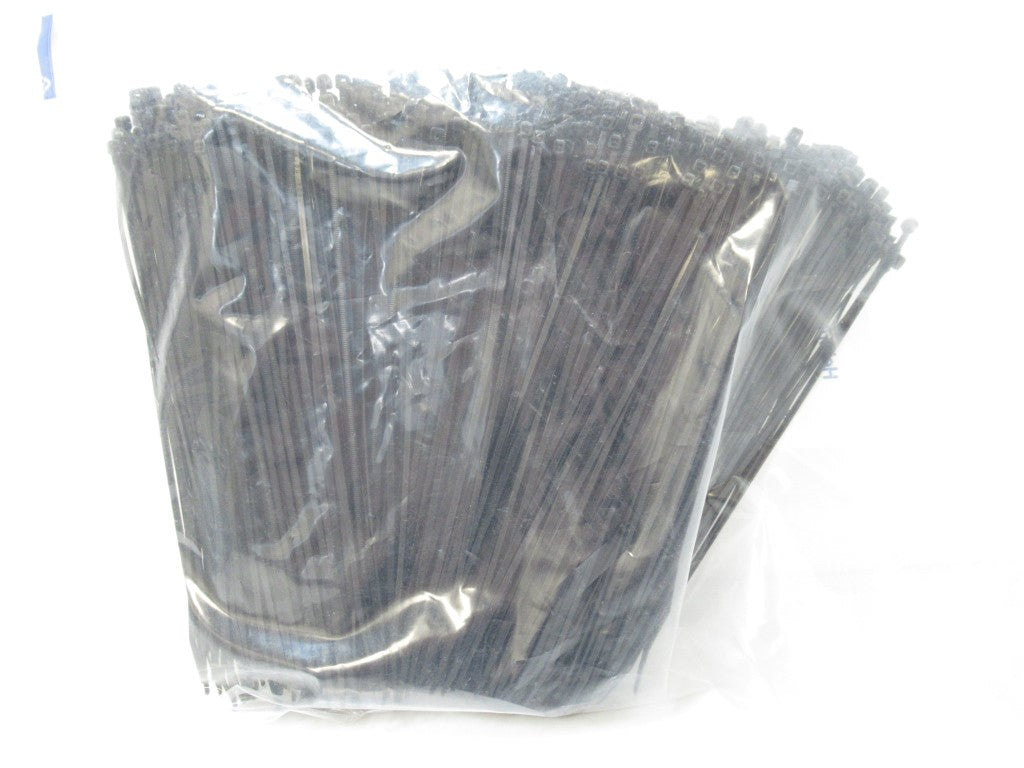 T18L0M4 HellermannTyton 8" Black Cable Ties 18 lbs Tensile Strength New In Bag