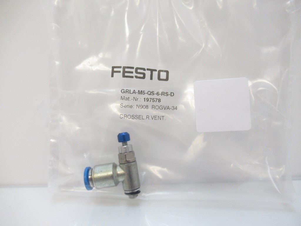 197578 AS1201F-M5-06 Festo One-Way Flow Control Valve