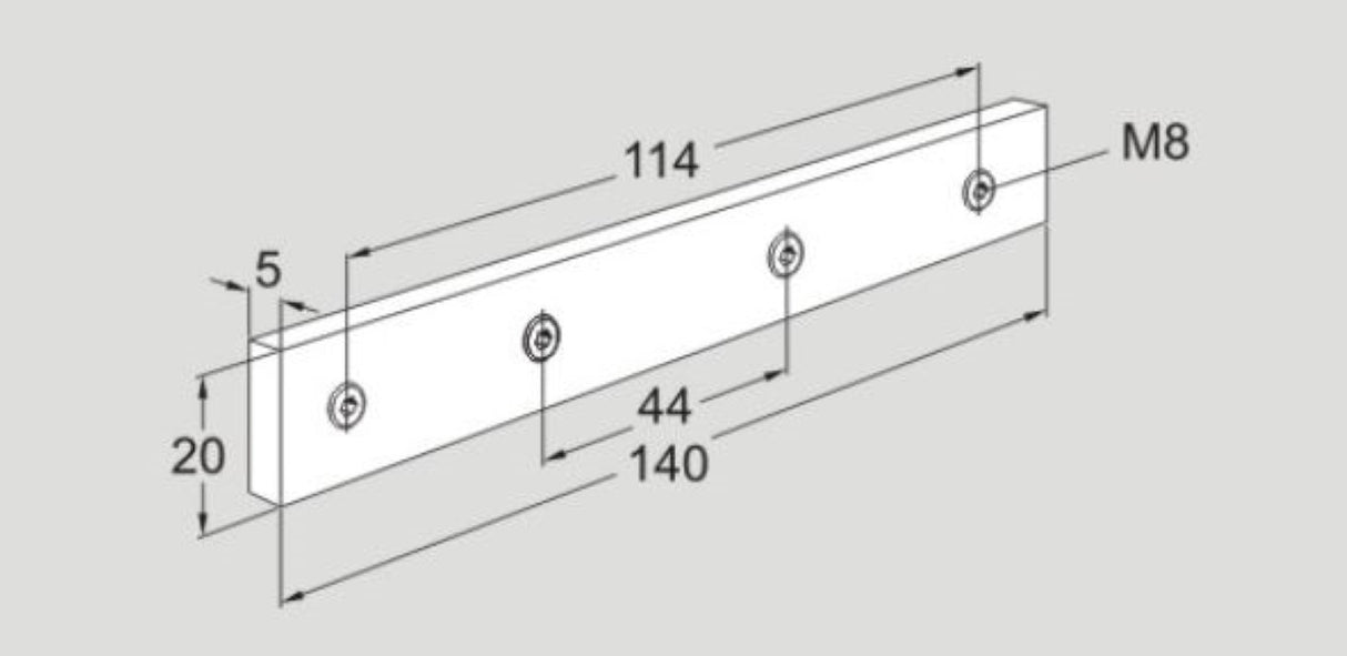 XLCJ 5X140 XLCJ5X140 Flexlink Connecting Strip, Sold By Unit