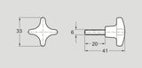 XLAR 6X20 XLAR6X20 FlexLink, Star knob, Group GR Sold By Unit, New