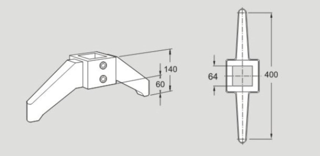 XEFG 64 D XEFG64D FlexLink Two-Point Foot Group CS, Sold By Unit