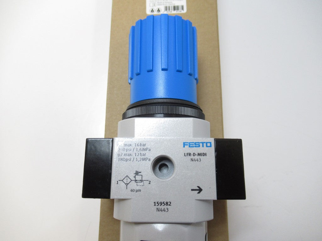 159582 LFR-3/8-D-MIDI LFR38DMIDI 159582 Festo Filter Regulator (New In Box)