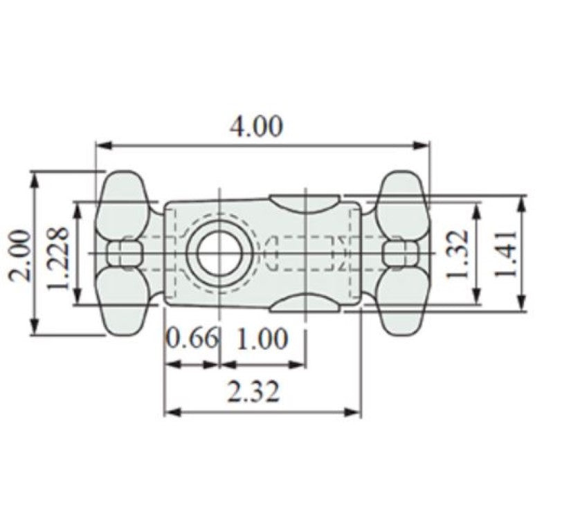 732-692372 732692372 Cross Block Shaft 5/8" X 5/8" Series 732 With 2 Handles