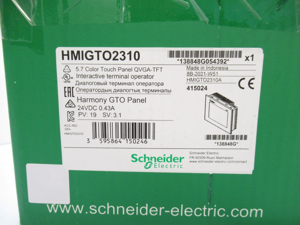 HMIGTO2310 Schneider Electric Harmony 5.7" Color Touch Panel QVGA-TFT