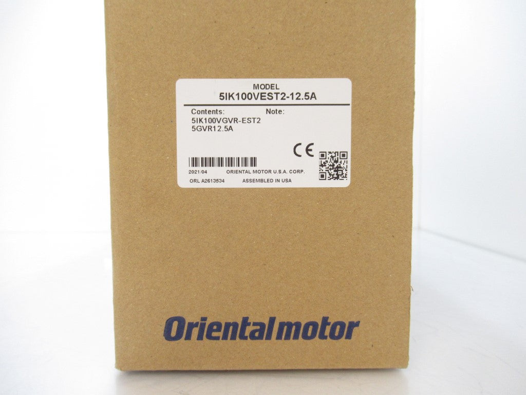 5IK100VEST2-12.5A Orientalmotor Induction Gear Motor 1/8HP Ratio 12.5:1 (New)