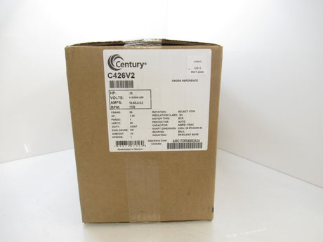 C426V2 Century AC Motor, .75 HP, 1 Phase, 1725 RPM, Fan And Blower (New In Box)