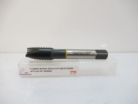 T1235607 915391 YG M16X2.0XD7 Spiral Point HSS-E Plug Style Tap Steam Oxide, New