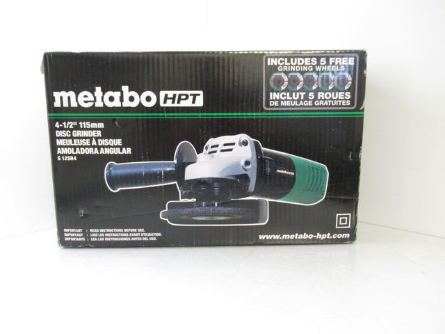 G12SR4 Metabo HPT, Grinder, Motor 6.2 Amp, 4-1/2" Disc, 10000 / RPM New