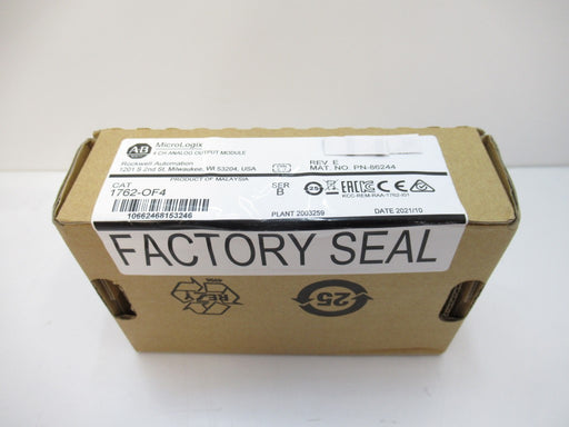 1762-OF4 1762OF4 Allen Bradley MicroLogix 4-Ch Analog Output Module, Surplus In Box