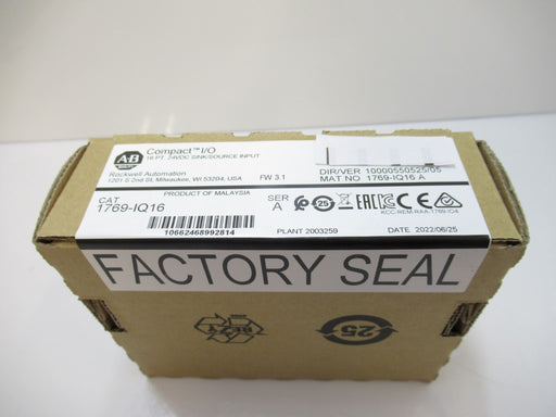 SURPLUS SEALED 1769-IQ16 1769IQ16 Allen Bradley CompactLogix Input Module Ser. A