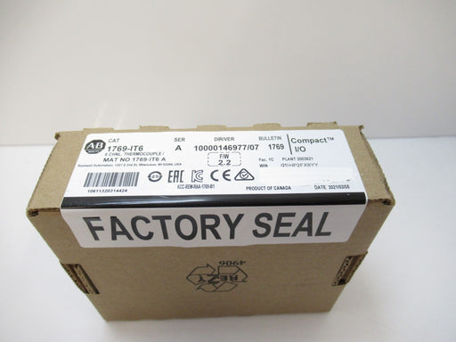 1769-IT6 1769IT6 Allen-Bradley 6-CH Thermocouple Input Module (Surplus In Box 2021)