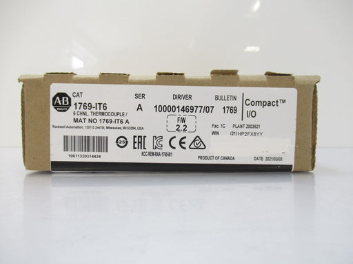 1769-IT6 1769IT6 Allen-Bradley 6-CH Thermocouple Input Module (Surplus In Box 2021)