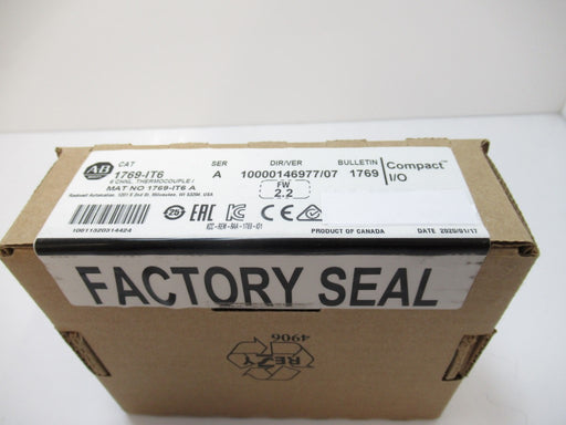 1769-IT6 1769IT6 Allen-Bradley 6-CH Thermocouple Input Module (Surplus In Box 2020)