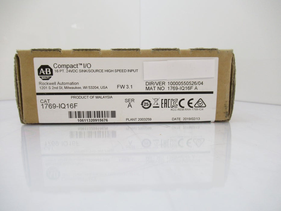 1769-IQ16F 1769IQ16F Allen Bradley CompactLogix High-Speed Input Module Surplus