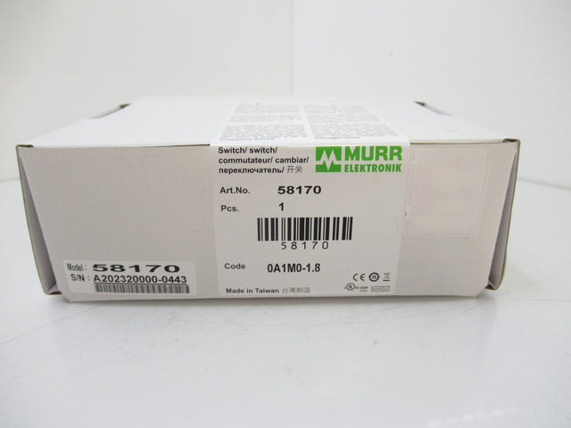 58170 MurrElektronik Ethernet Switch 6 Port (New In Box Sealed)