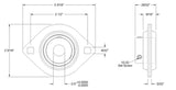 SBPFL2018KG5 FYH Low-Profile Mounted Sealed Steel Ball Bearing (New In Box)