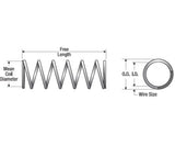 3299 Unbranded Regular Compression Spring Steel,4 Total Coils (Sold By Unit New)
