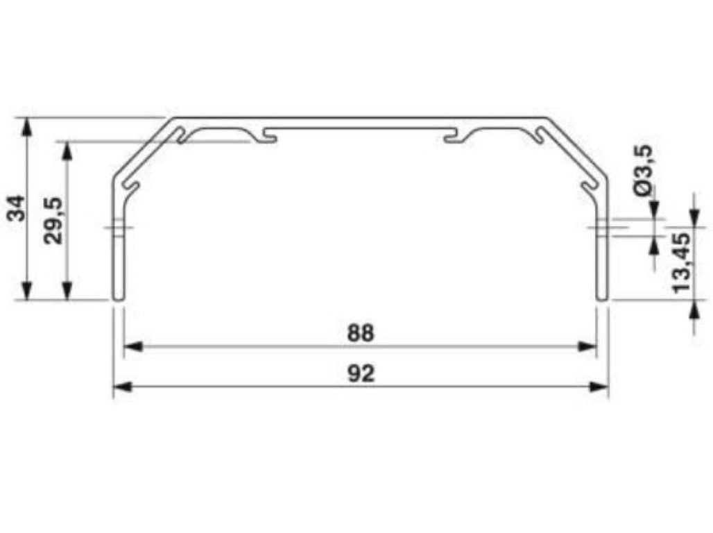 2200312/100.00 Phoenix Contact Covering Hood - UM-PRO A/U 92 CM (New)