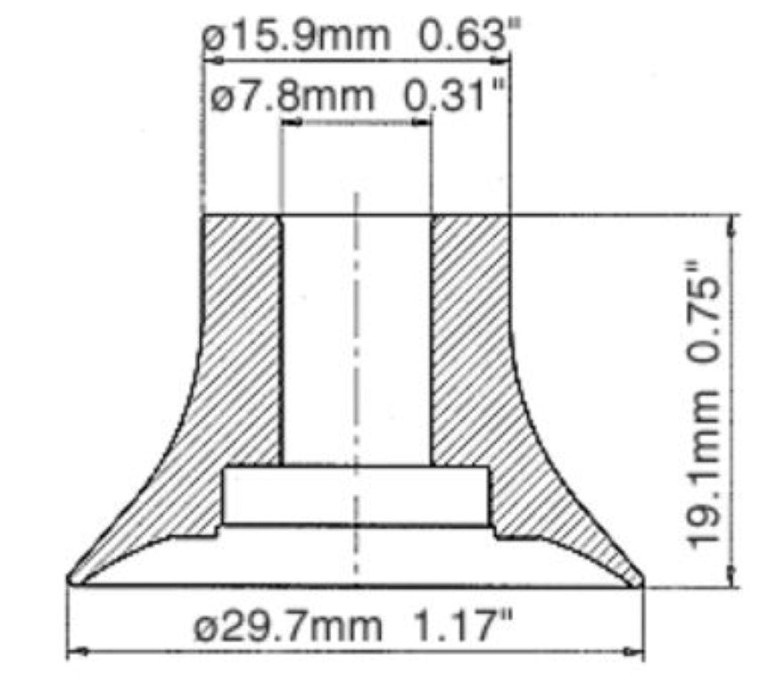 F30-NBR ANVER Vacuum Cups and Suction Cups (Sold By Unit New)